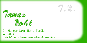 tamas mohl business card